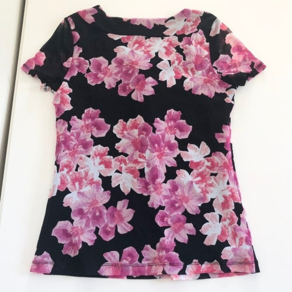 212 Collection Pink Floral Casual Dress Top - Picture 9 of 14